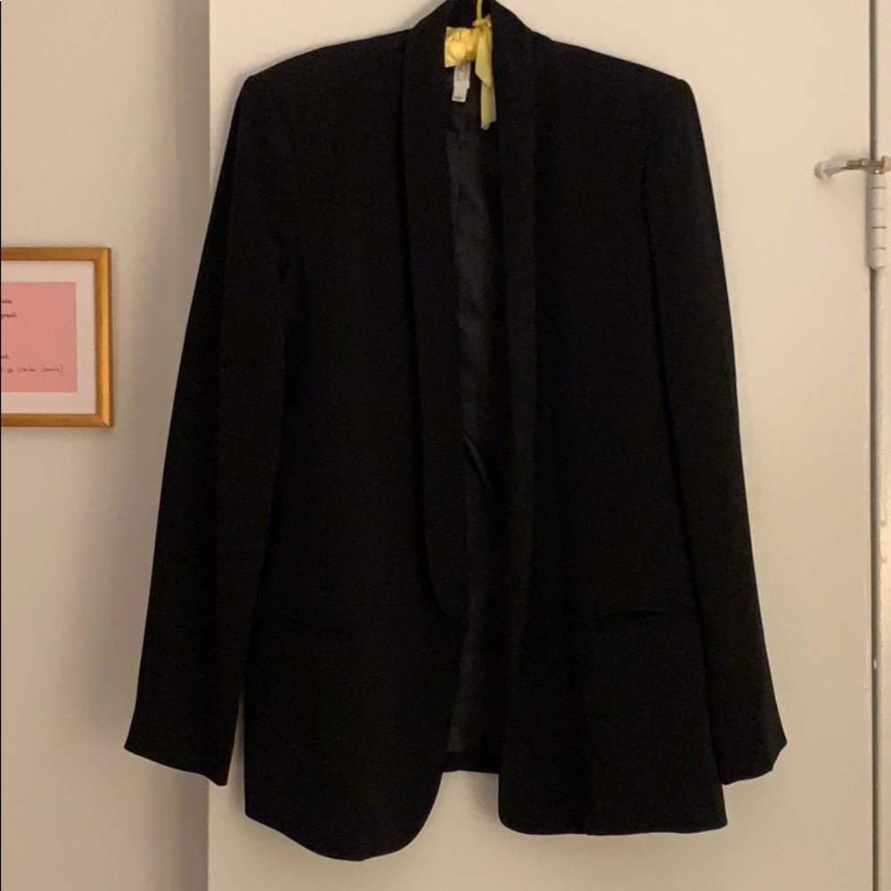 Black blazer with shoulder pads